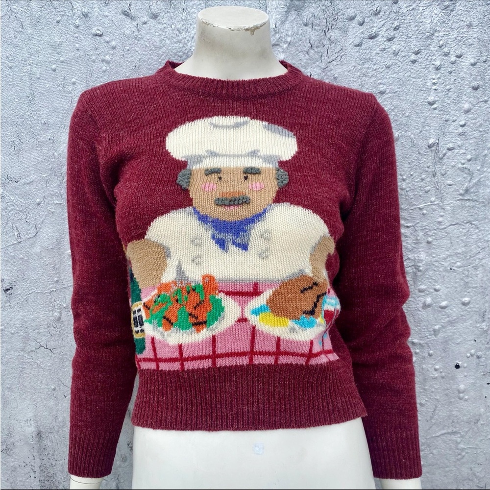 Quirky Novelty 90s Vintage Y2K Gap Chef Sweater